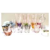 MIxed estate lot, inc pink depression glasses