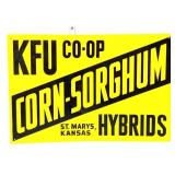 Vntg metal 17.75x12 Corn Sorghum Hybrids sign