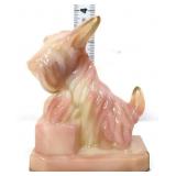 Boyd peach slag Scottie dog figure