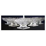 Lot of 6 pineapple floral comports