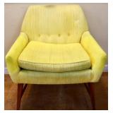 MCM yellow fabric armchair see photos