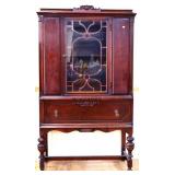 1920s 1 door 1 drawer china cabinet see photos