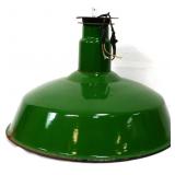 Vintage green/white 18.5in service station light