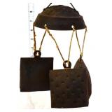 Vintage metal cow bell wind chime