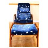MCM lounge chair w/ ottoman