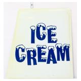 Vntg metal 17x18 Ice Cream truck sign