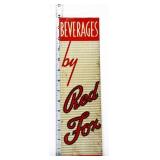 Vntg metal 4x13.5 Red Fox Beverages door push