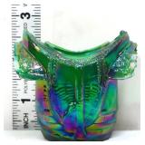 Green carnival saddle toothpick holder
