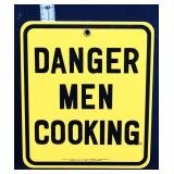 Porcelain Danger Men Cooking sign
