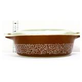 Vntg Pyrex woodland #471 dish w/ lid