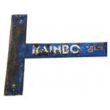 Vntg metal 17x15 Rainbo Is Good door push