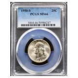 Graded MS66 1950-S silver quarter