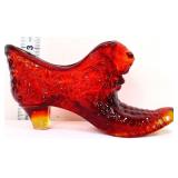 Fenton amberina daisy & button shoe