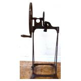 Vntg cast iron butter churn frame