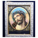 Vntg framed 15x19 Jesus art