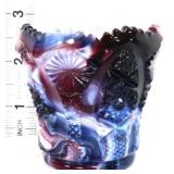 Vntg IG amethyst slag toothpick holder