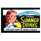 Framed 18x12 Watkins Summer Drinks adv