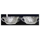 Lot of 4 pineapple floral flat soup bowls