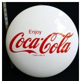 Round 16in metal Coca Cola domed sign
