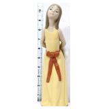 Lladro Naughty 10in girl in yellow dress