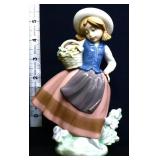 Vintage Lladro Sweet Scent girl w/ basket figure