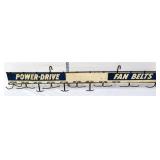 Vntg metal 38.5x3.5x6 Power Drive Fan Belt display