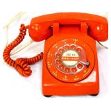 Vntg orange Stromberg-Carlson rotary phone
