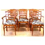 Lot of 8 French dining chairs see photos