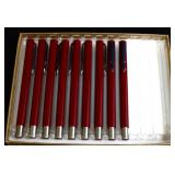Lot of 9 vintage pens in box