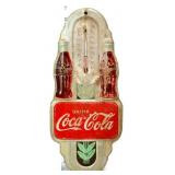 Vntg metal 7x15.75 1942 Coca Cola thermometer