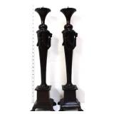 Bronze 25in cherub candlesticks