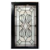 Vntg 19x34 leaded glass window, see photos