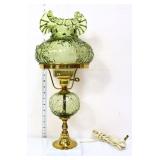 Fenton colonial green ruffle shade lamp