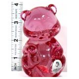Fenton pink sitting teddy bear figure