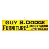 Vtg cardstock 24x5.5 Dodge Furniture & Undertaking