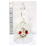Fenton opalescent bell with strawberries