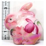 Fenton rosalene iridescent chubby bunny figure