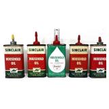 Lot of 5 vintage Sinclair oilers