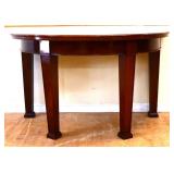 Mahogany demilune console table