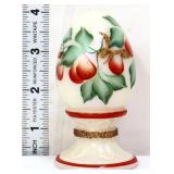 Fenton white egg with pears and leaves