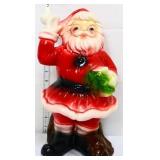 Vntg 14in chalkware Santa figural bank