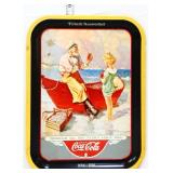 Vntg metal Coca Cola 50th Anniversary tray