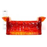 Vntg amberina sugar caddy