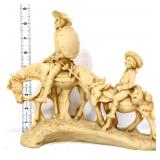 Carved Don Quixote & Sancho Panza figure