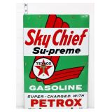Vntg porcelain 12x18 Sky Chief Petrox pump plate