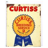Vtg metal 11x14 Curtiss Breeding Service sign