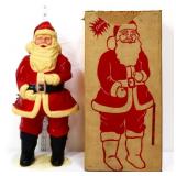 Vntg plastic electrified 18in Santa w org box
