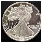 13.1oz Liberty 1991 silver round