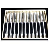 Lot of 12 vintage fountain pens in box