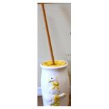 White butter churn w/ ducks